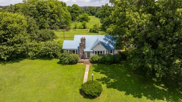 a aerial view of a house