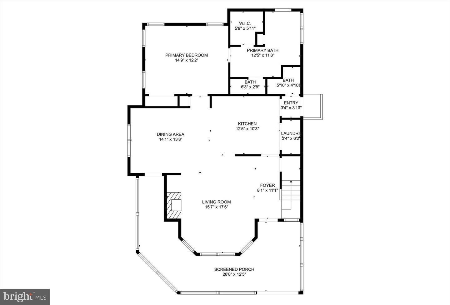 126 4th Street Colonial Beach, VA 22443 - Photo 42 of 43 Floorplan is flipped in this home