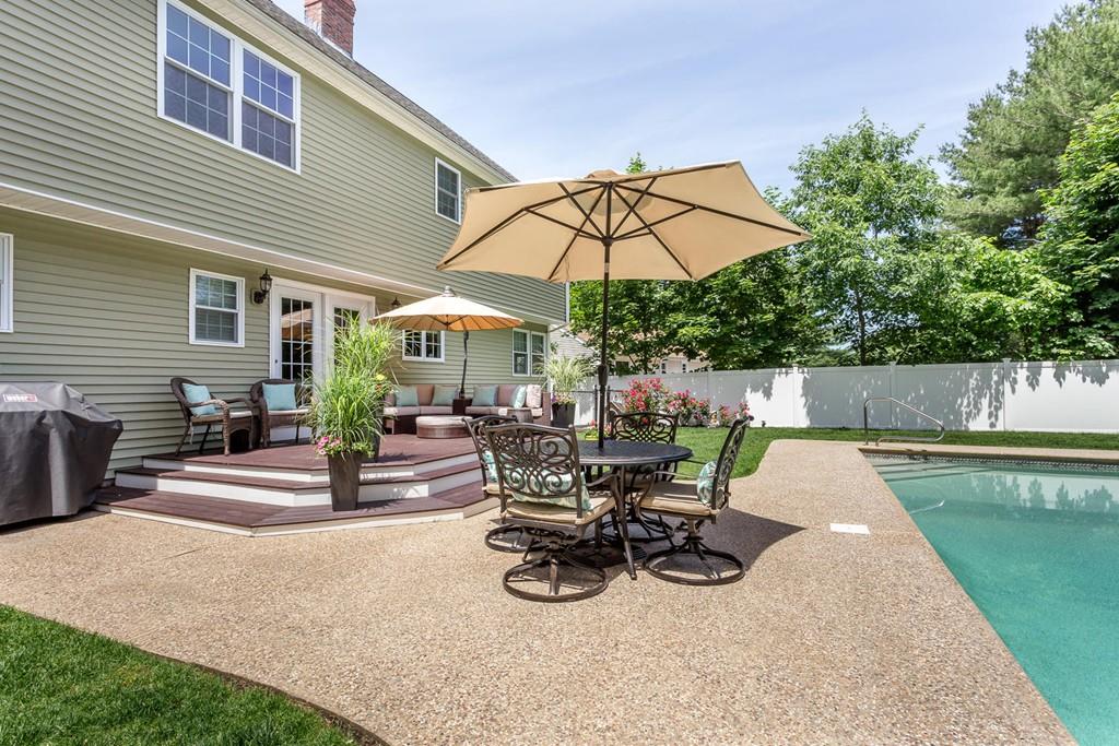17 Fairview Road Canton, MA 02021 - Photo 36 of 40 a view of patio with chairs and table under an umbrella