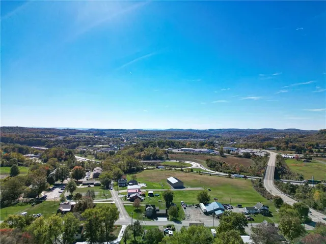 a view of city and mountain