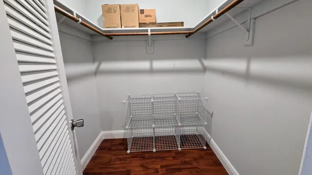 a view of storage and utility room