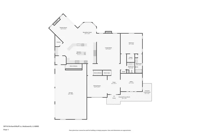 $945,000 | 39716 Orchard Bluff Lane, Wadsworth, IL 60083