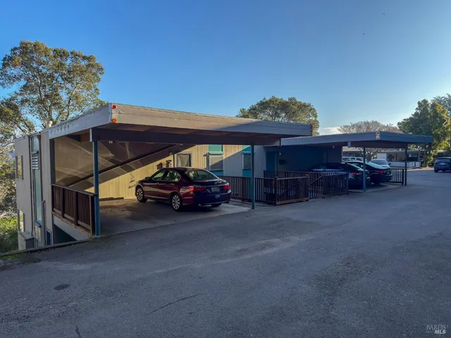 a view of a car parking