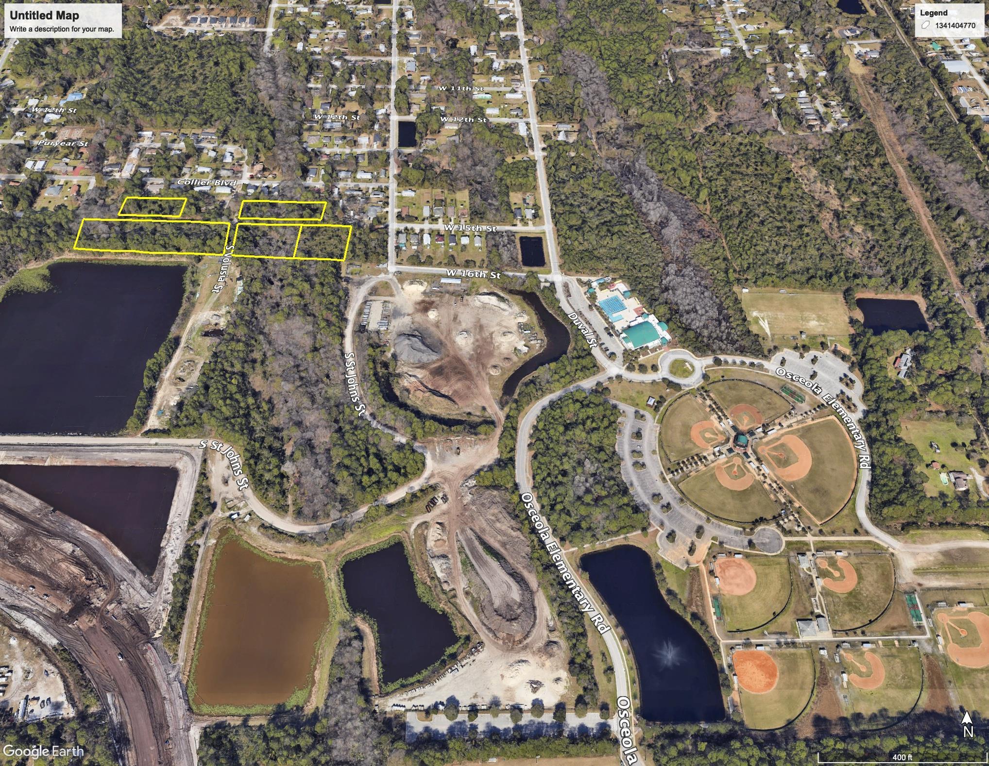 West 15th Street St. Augustine, FL 32084 - Photo 4 of 14 an aerial view of a backyard with outdoor seating