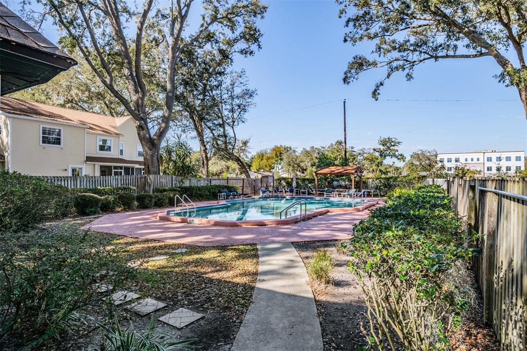 611 St Henry Drive Brandon, FL 33511 - Photo 27 of 34 a view of a yard with plants and a fountain