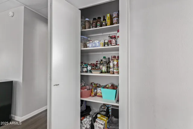 a room with storage and utility