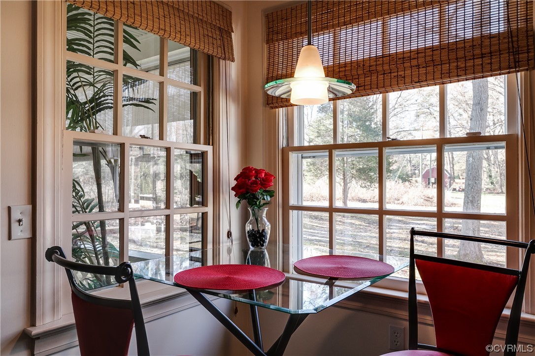 1430 Bloomfield Road Richmond, VA 23225 - Photo 27 of 47 a view of a dining room with furniture large window and outside view