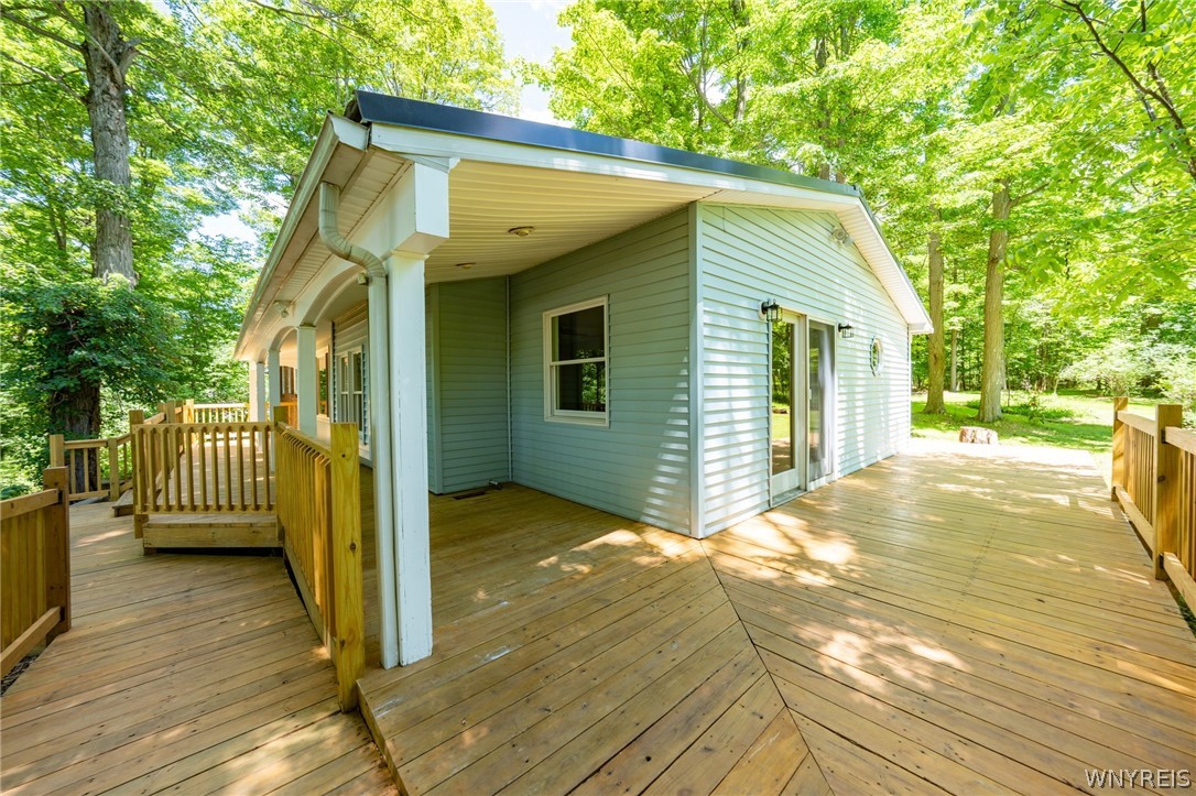 1928 Reading Road West Falls, NY 14170 - Photo 31 of 37 Handicap accessible deck, sliding glass doors lead