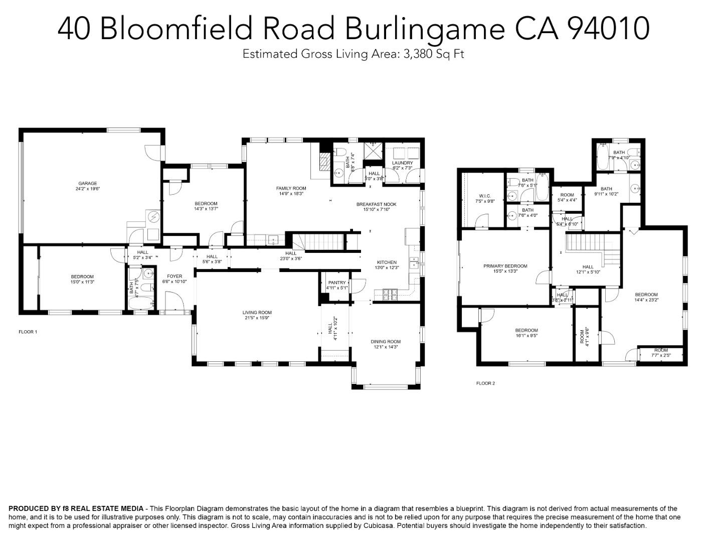 40 Bloomfield Road Burlingame, CA 94010 - Photo 45 of 45 a picture of a floor plan