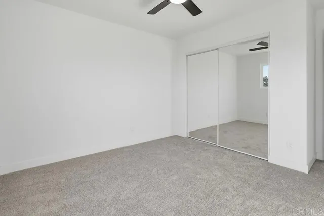 an empty room with an entryway