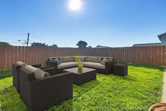 a view of a couches in a patio
