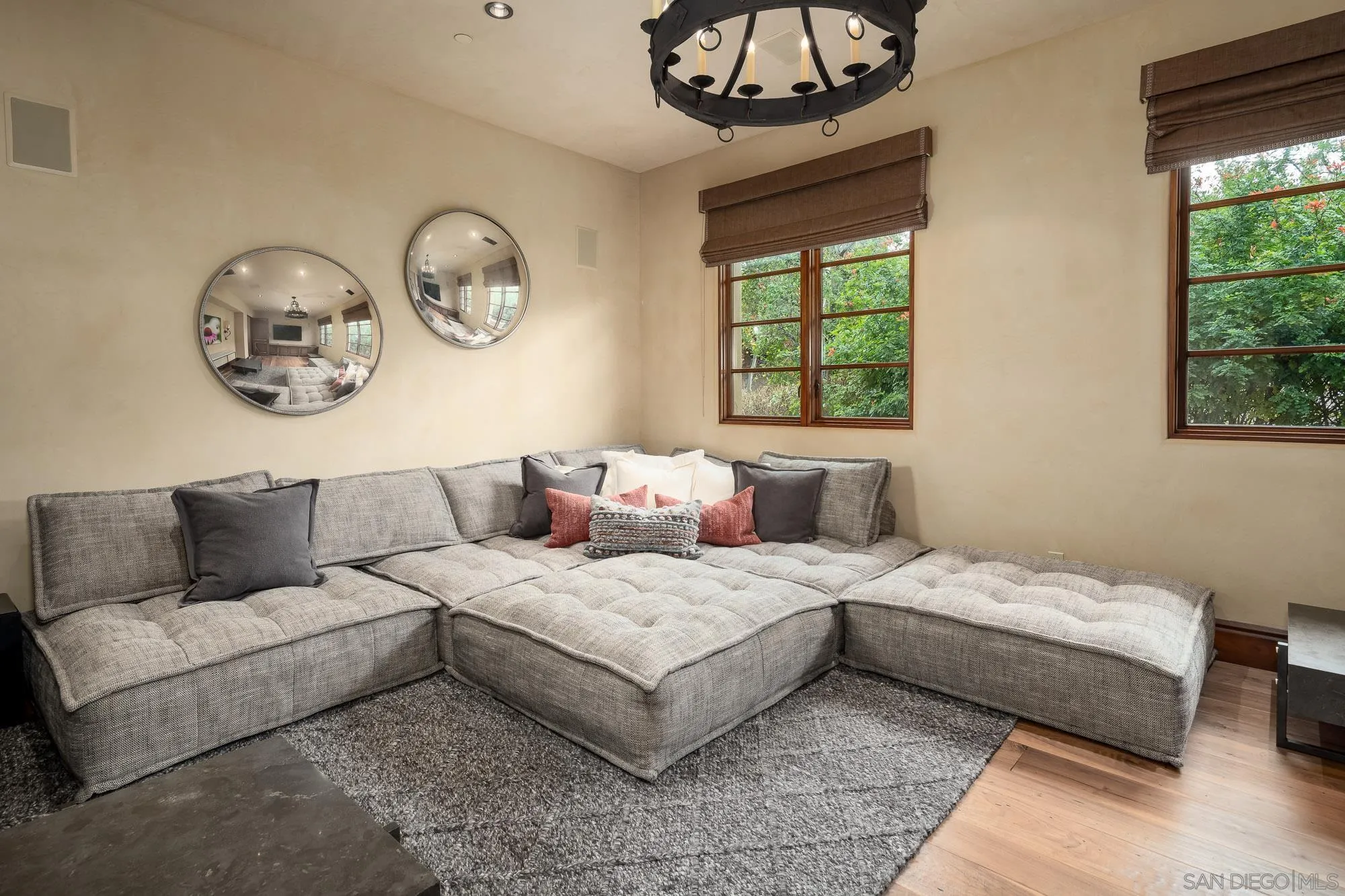 6309 Strada Fragante Rancho Santa Fe, CA 92091 - Photo 28 of 49 a living room with a bed furniture and a large window