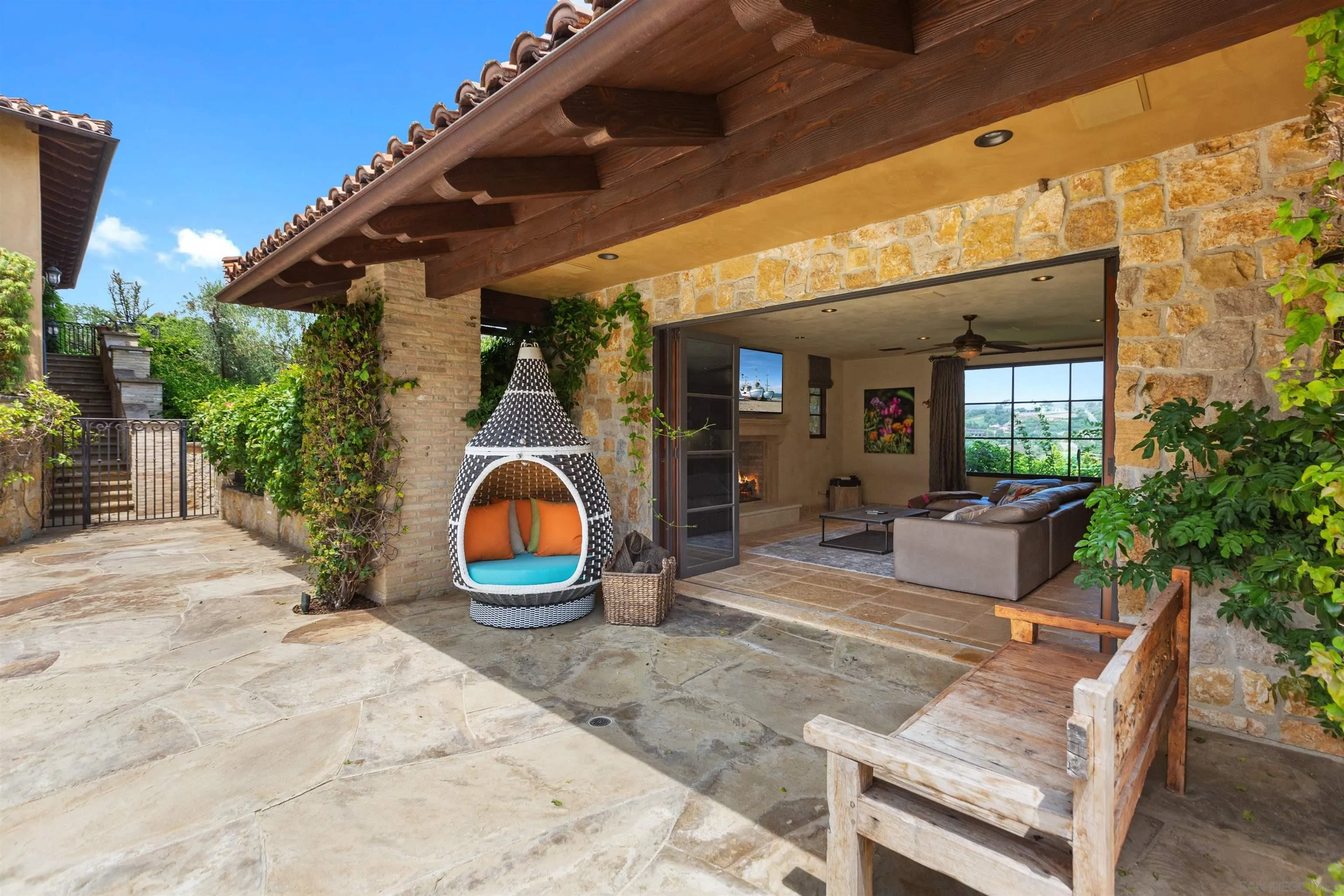 6309 Strada Fragante Rancho Santa Fe, CA 92091 - Photo 43 of 49 a backyard of a house with seating space