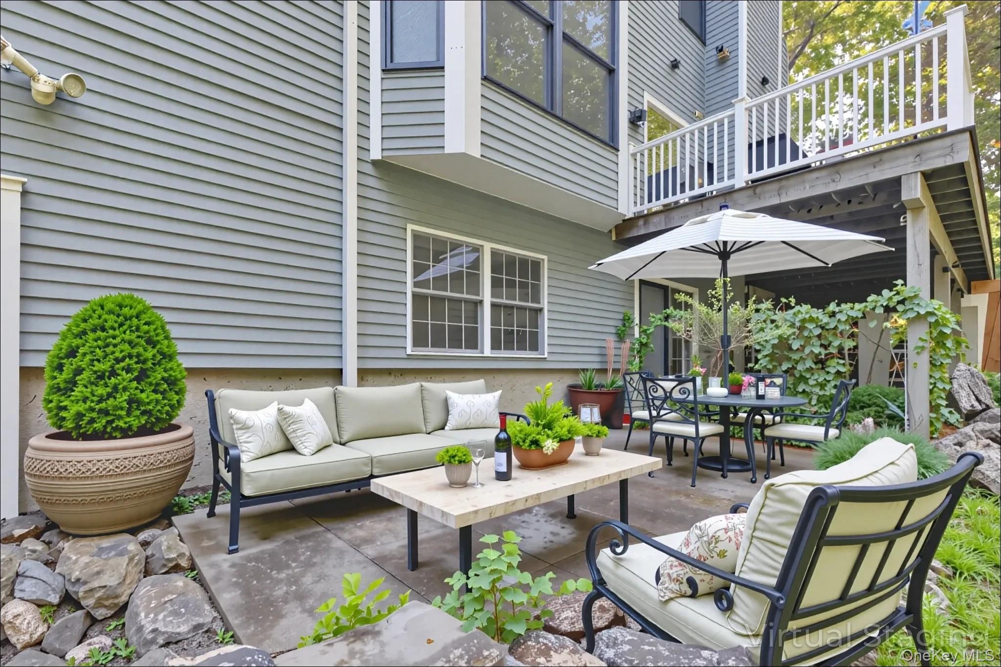 22 Lauro Ridge Court, Unit LOWER LEVEL Mahopac, NY 10541 - Photo 28 of 29 Virtually staged private patio area.