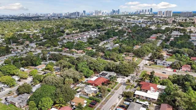 an aerial view of a city