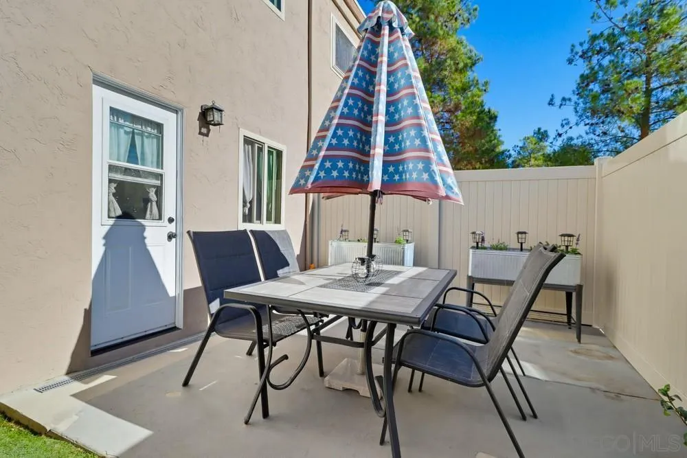 2616 Alpine Boulevard, Unit 28 Alpine, CA 91901 - Photo 28 of 34 a view of a dinning table and chairs in the patio