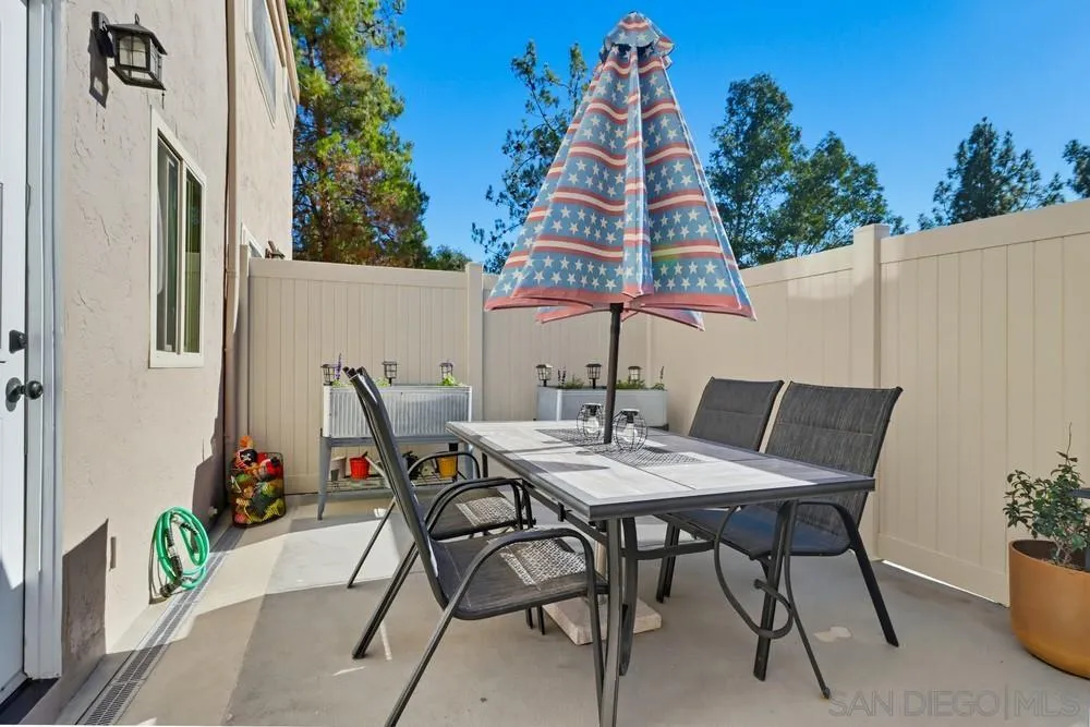 2616 Alpine Boulevard, Unit 28 Alpine, CA 91901 - Photo 29 of 34 a table and chairs in the balcony