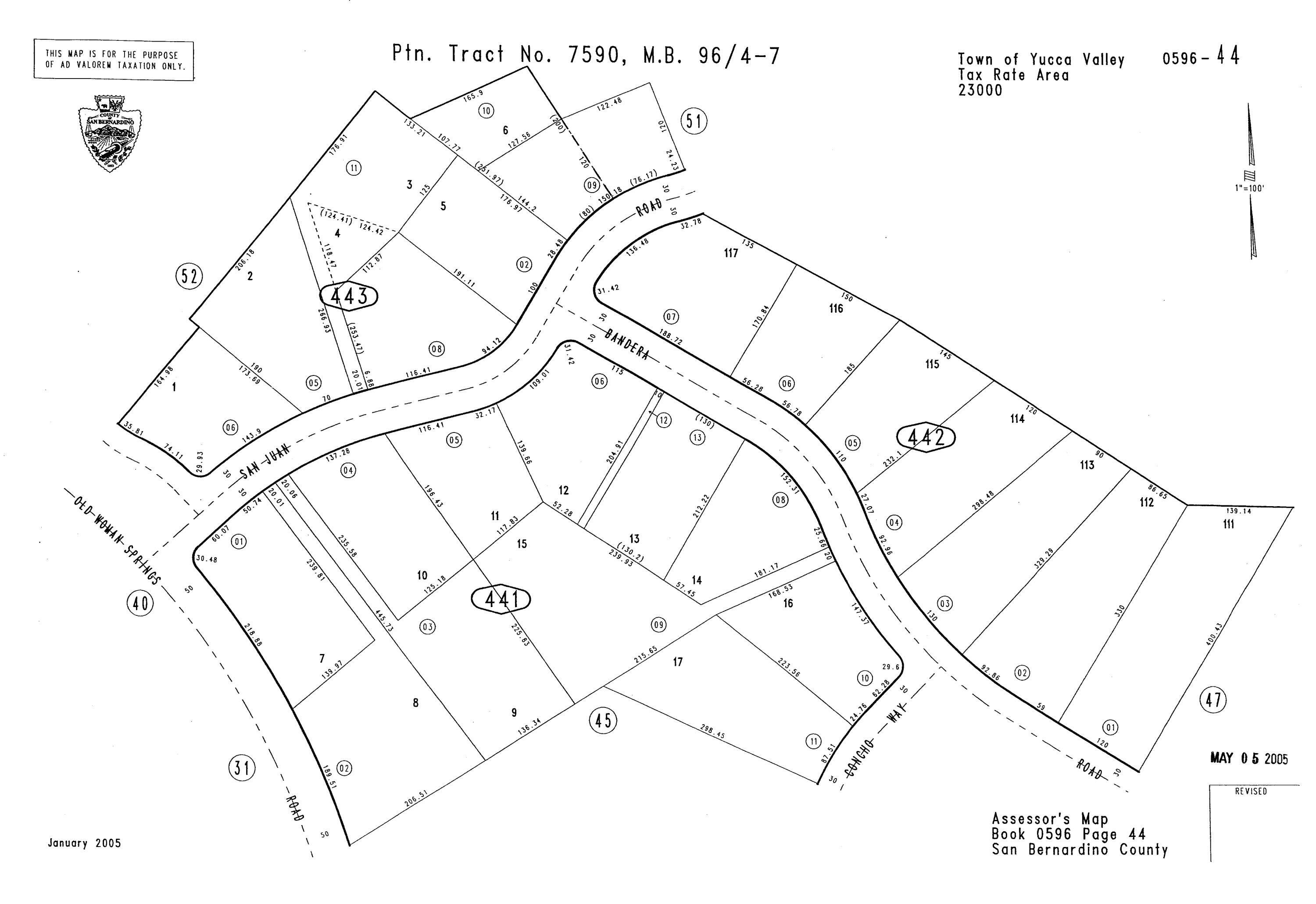 57302 Bandera Road Yucca Valley, CA 92284 - Photo 17 of 17 Darrells yucca valley lot assessors map