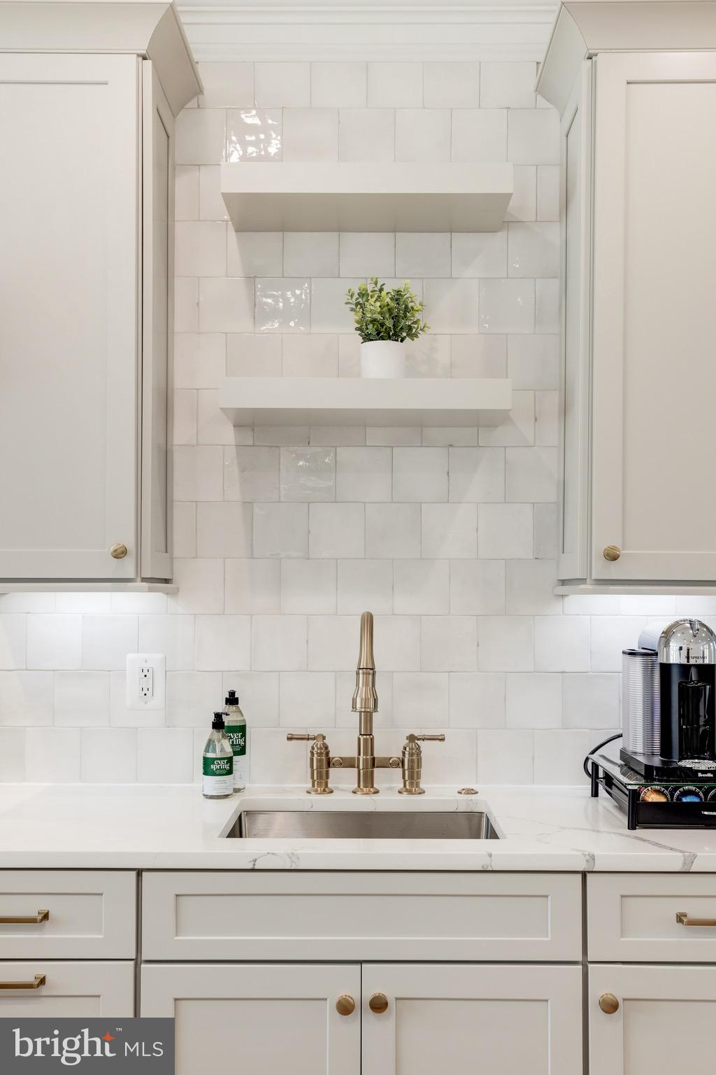 1415 Princess Street Alexandria, VA 22314 - Photo 23 of 63 a kitchen with stainless steel appliances white cabinets and a potted plant