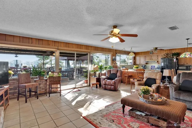a living room filled with furniture