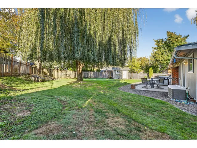 a view of a park with a bench