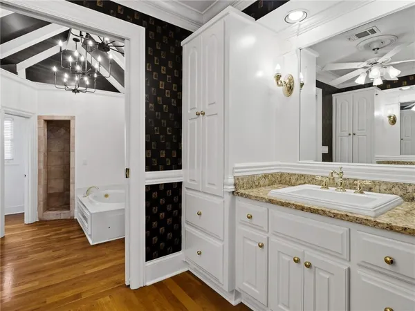 a dining room with furniture and windows