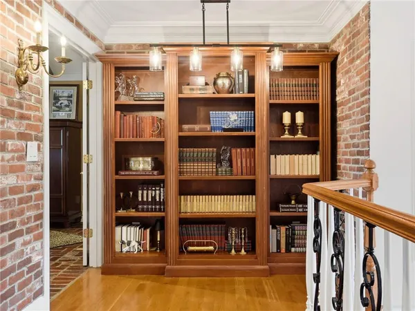 a black and white photo of a painting