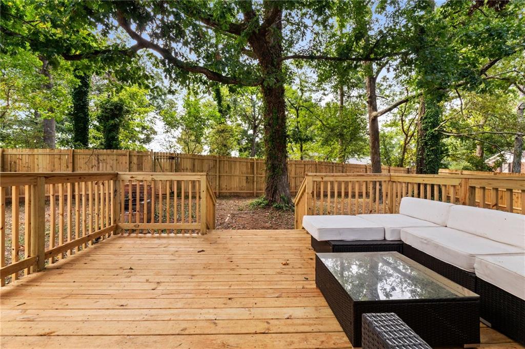1467 Timms Circle Southeast Atlanta, GA 30316 - Photo 18 of 19 a view of deck with trees