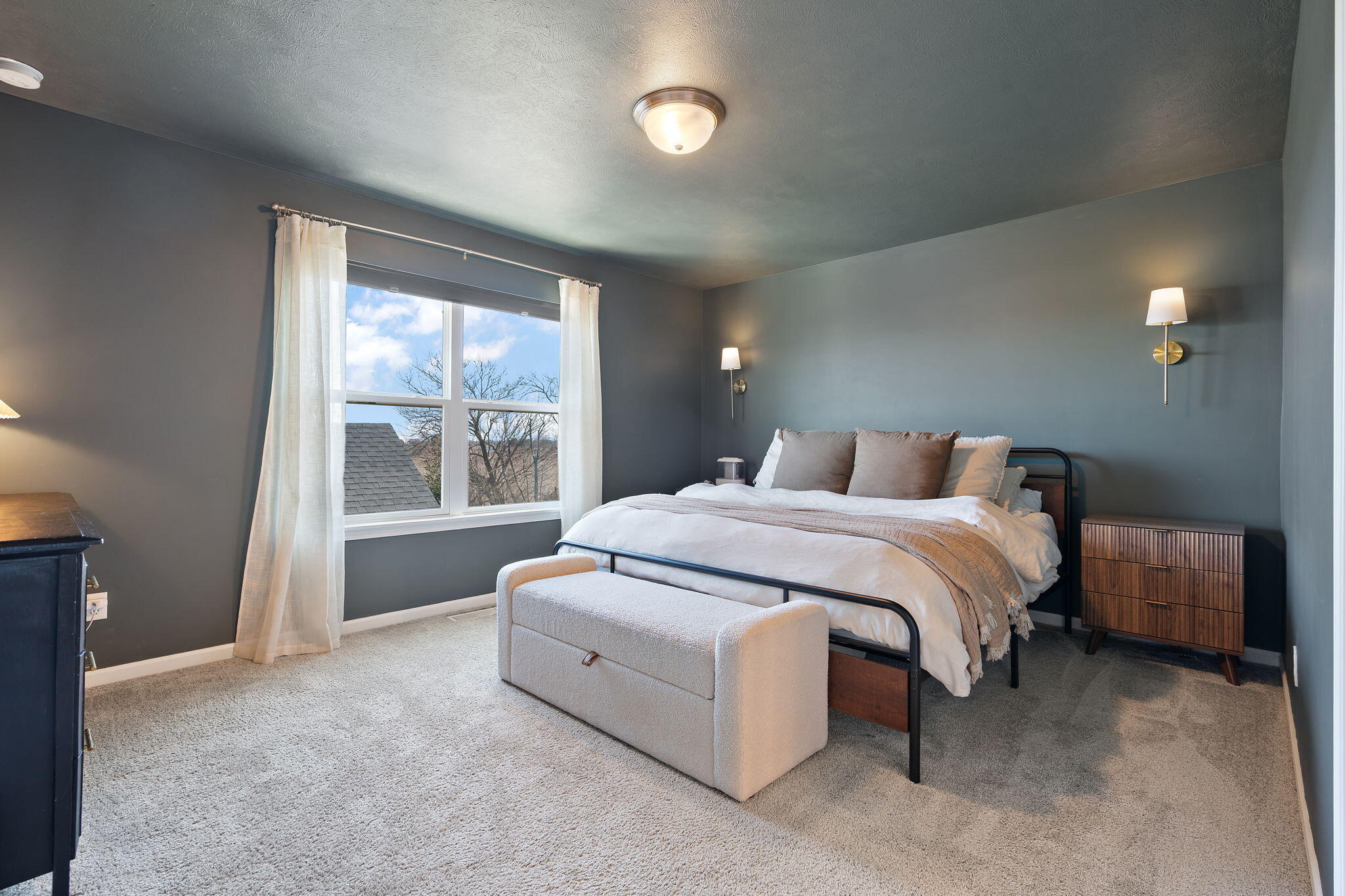 11897 Rhode Island Street Crown Point, IN 46307 - Photo 13 of 21 a bedroom with a large bed and a window