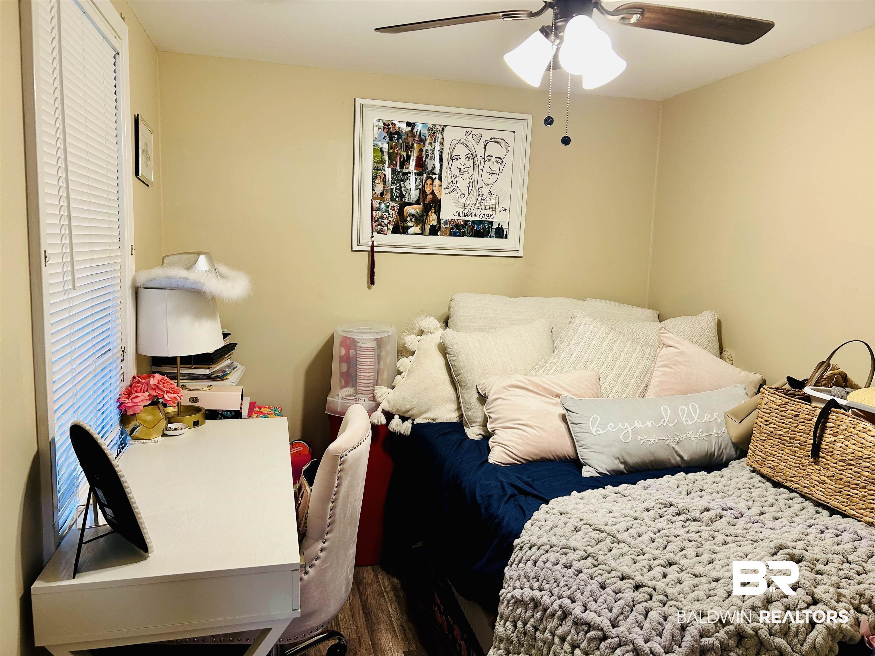 3850 Newman Road Mobile, AL 36695 - Photo 25 of 27 Bedroom with hardwood / wood-style floors and ceiling fan