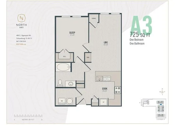 $2,311 | 700 East Algonquin Road, Unit 2312, Schaumburg, IL 60173