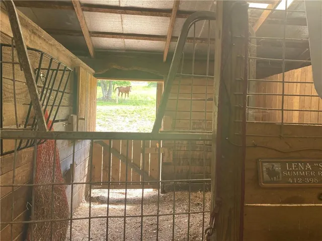 a bathroom with a window