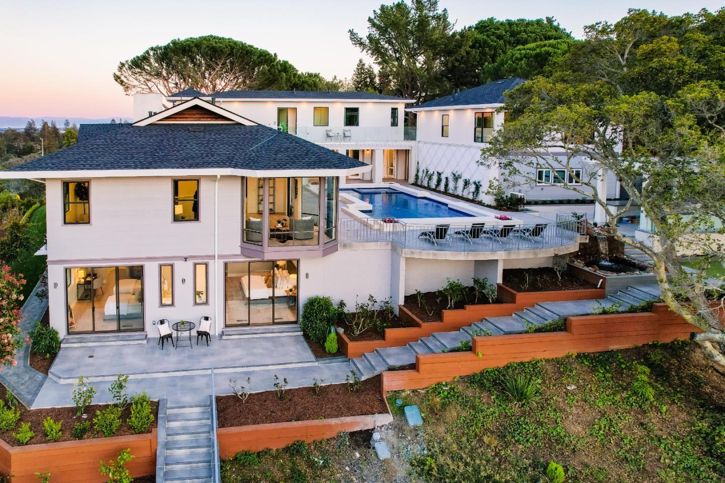 245 Eucalyptus Avenue Hillsborough, CA 94010 - Photo 25 of 27 an aerial view of a house