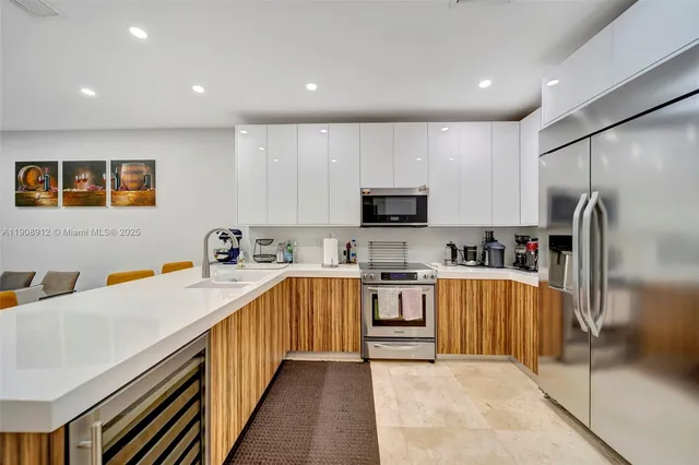 a bedroom with a bed and lamp