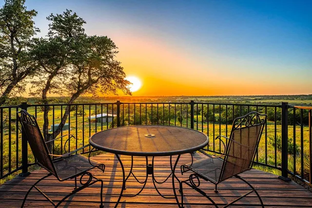 a view of a garden with an outdoor space