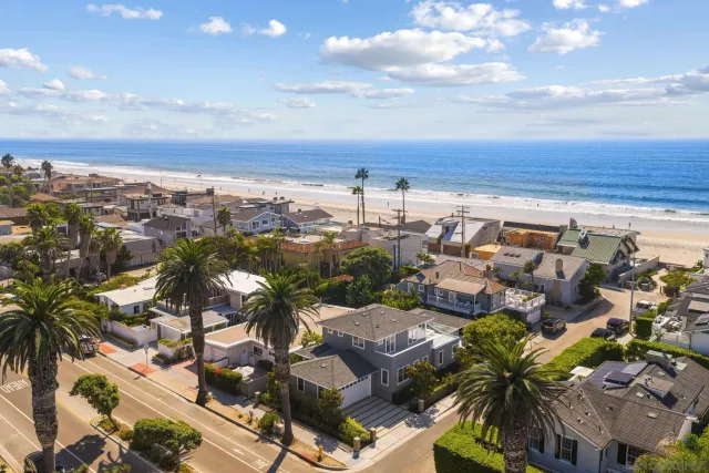 an aerial view of multiple house