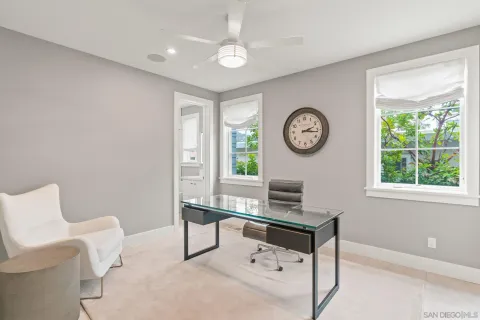 a view of a workspace with a window