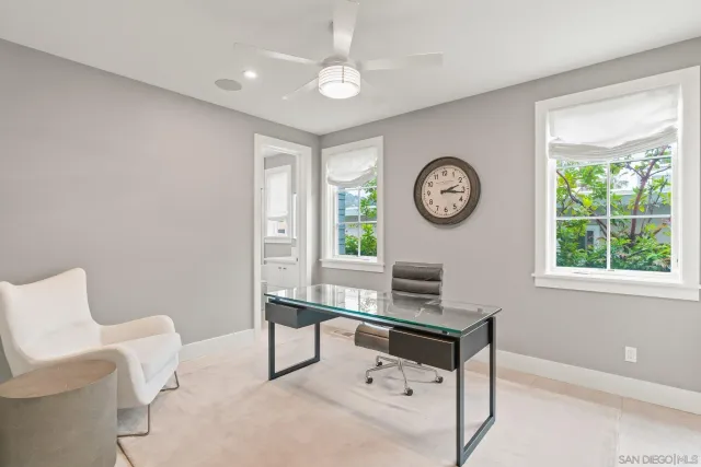 a view of a workspace with a window