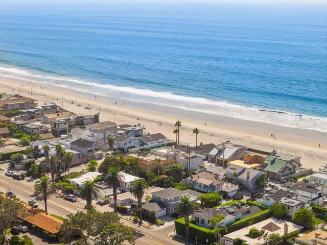 a view of city and ocean