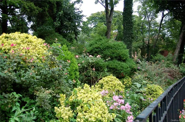 a view of lake with green space