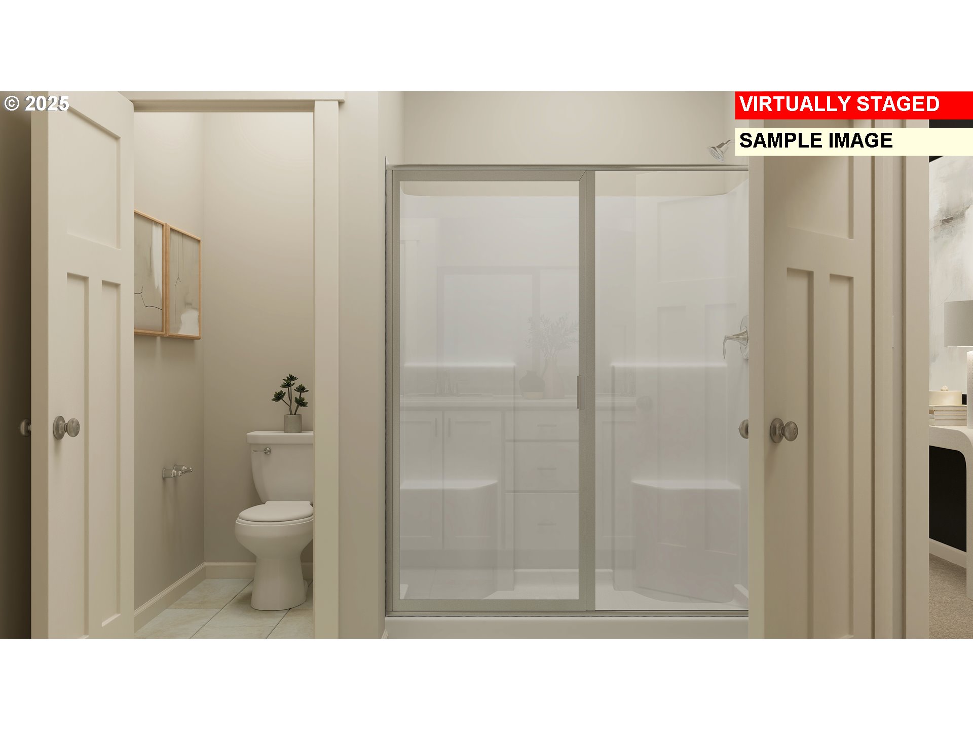 3365 Southwest 209th Avenue Hillsboro, OR 97123 - Photo 12 of 23 a bathroom with a shower and a toilet