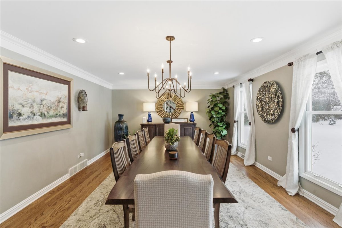 12 Crestview Lane Lake Barrington, IL 60010 - Photo 11 of 54 a view of a dining room with furniture window and wooden floor