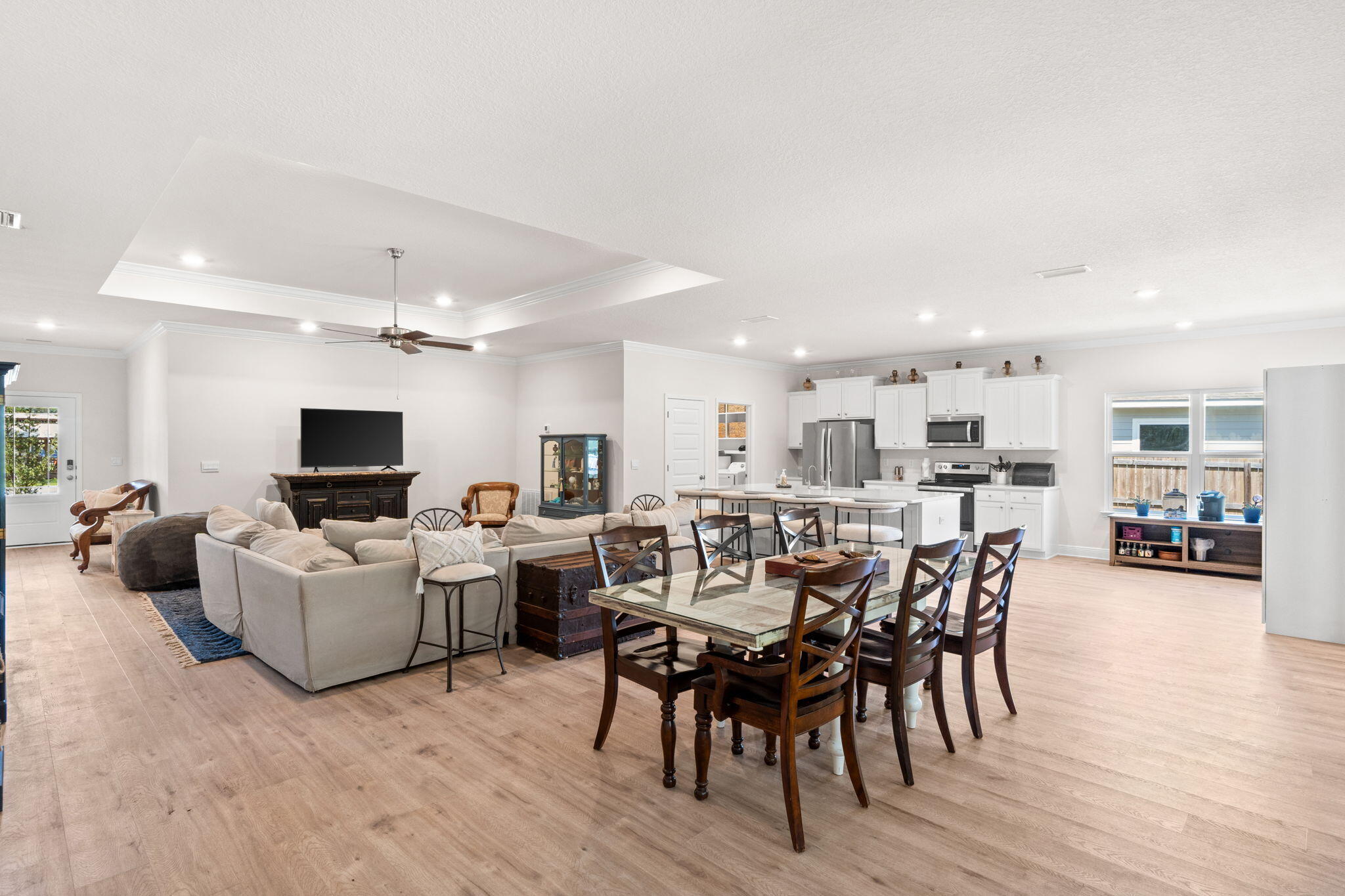 44 Secluded Circle Freeport, FL 32439 - Photo 17 of 43 a view of a dining room with furniture and wooden floor