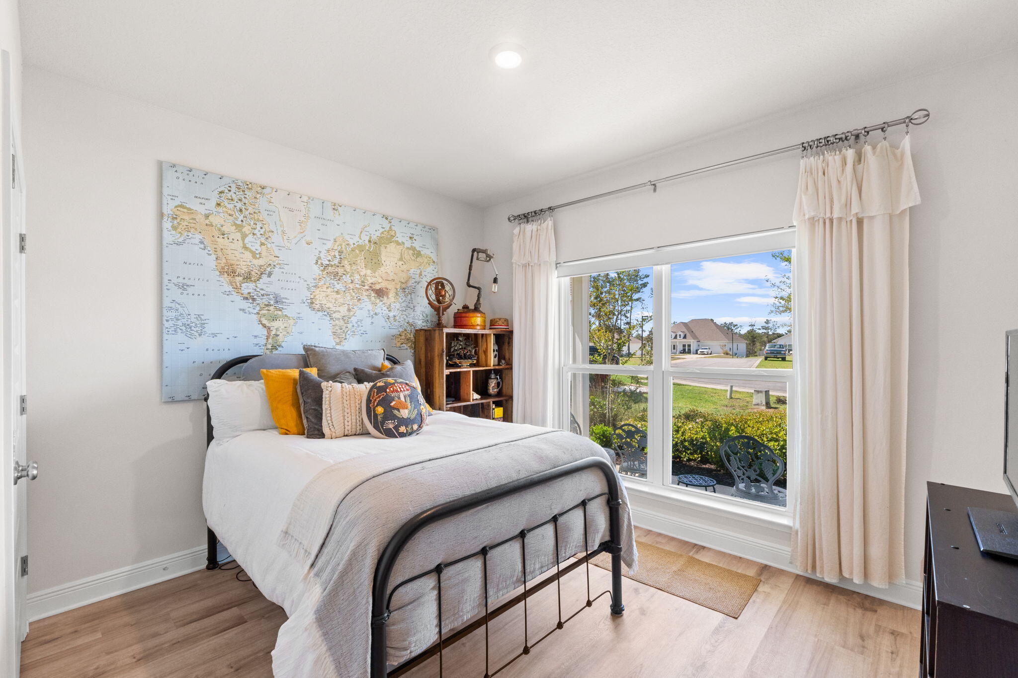 44 Secluded Circle Freeport, FL 32439 - Photo 6 of 43 a bedroom with a bed and a large window with the outer view