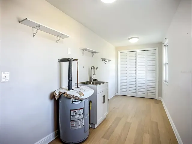 a terrace with a garden and deck