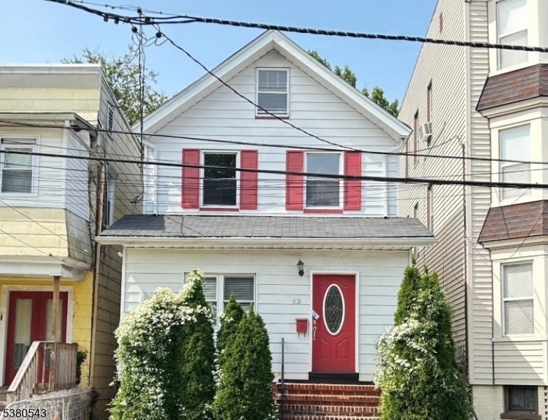 a view of a house with a garage