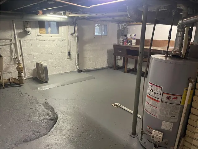 a room with a table and chairs