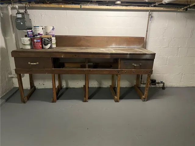 a view of a room with racks