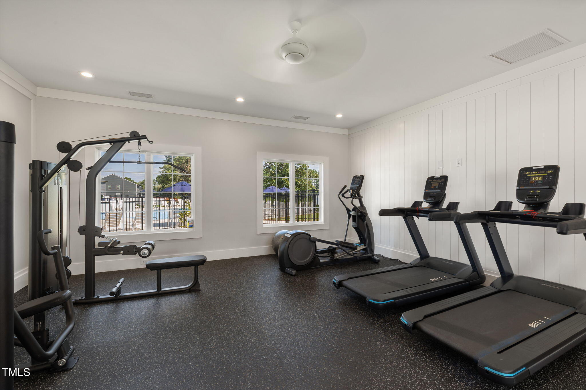 1382 Rowboat Road Apex, NC 27502 - Photo 18 of 19 a view of a room with gym equipment