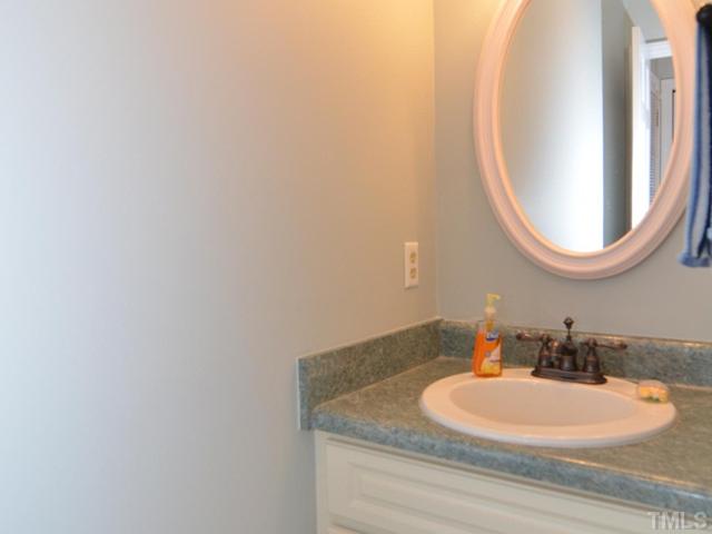 909 Bridge Way Raleigh, NC 27615 - Photo 9 of 22 a bathroom with a sink and a mirror